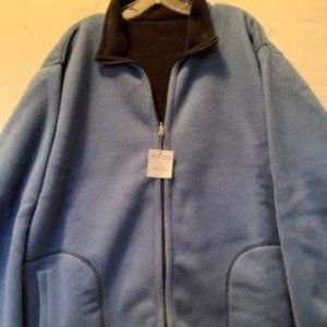 NWT Land's End Men's Light Sapphire Blue/Navy Reversible Jacket XL
